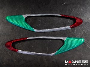 Alfa Romeo Giulia Interior Door Handle Surround Trim Kit - Carbon Fiber - Italian Theme - Feroce Carbon Alfa Romeo Giulia Interior Door Handle Surround Trim Kit - Carbon Fiber - Italian Theme - Feroce Carbon